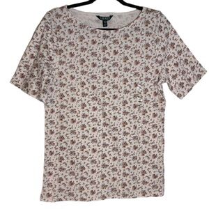 Lauren Ralph Lauren NWT Floral Short Sleeve Cotton Top XXL